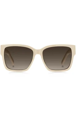Sonnenbrille aus beigem Acetat mit Double-B-Monogramm