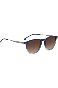Sonnenbrille aus blauem Acetat mit Farbverlauf
