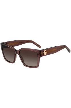 Sonnenbrille aus braunem Acetat mit Double-B-Monogramm