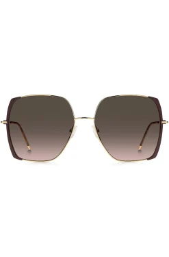 Sonnenbrille aus Edelstahl in Braun- und Goldtönen