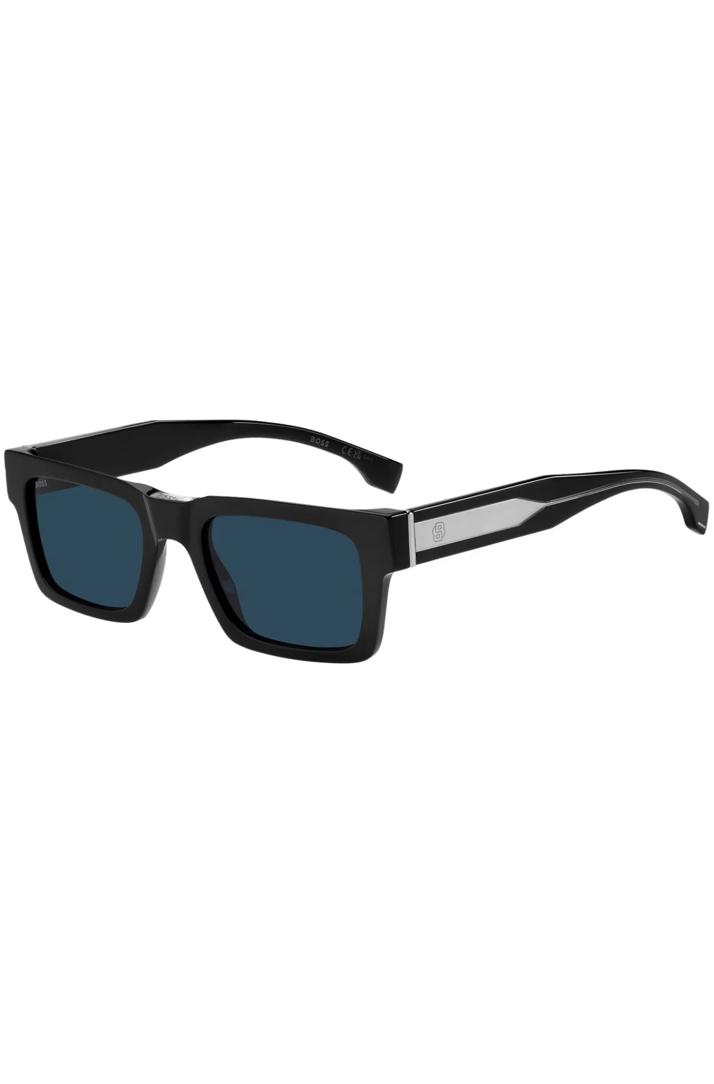 Sonnenbrille aus schwarzem Acetat mit Double-B-Monogramm