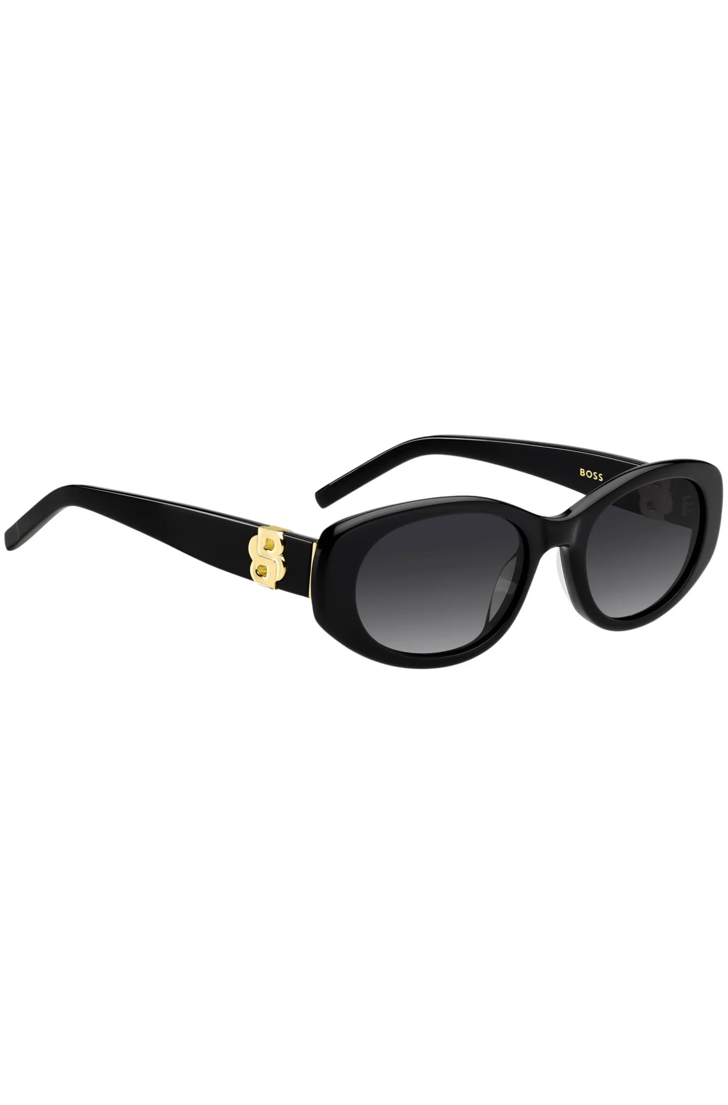 Sonnenbrille aus schwarzem Acetat mit Double-B-Monogramm