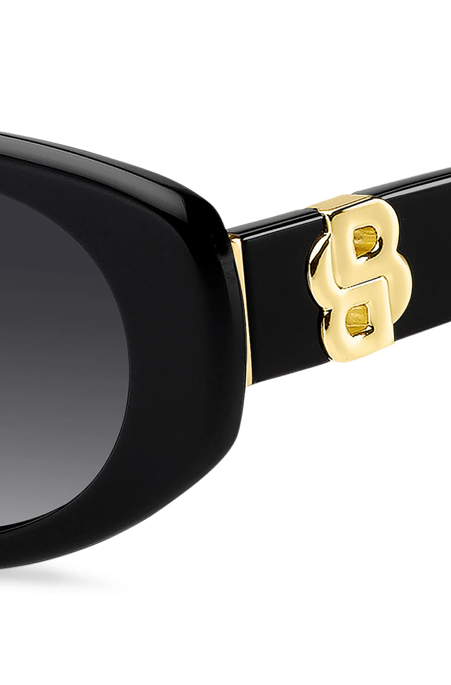 Sonnenbrille aus schwarzem Acetat mit Double-B-Monogramm