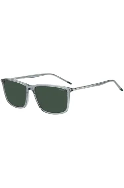 Sonnenbrille aus transparentem Acetat mit röhrenförmigen Bügeln