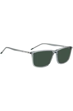 Sonnenbrille aus transparentem Acetat mit röhrenförmigen Bügeln