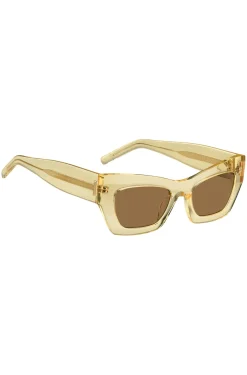 Sonnenbrille aus transparentem Acetat mit charakteristischen Metalldetails