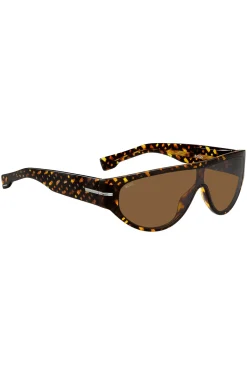 Sonnenbrille im Masken-Stil aus Acetat mit Monogramm-Muster