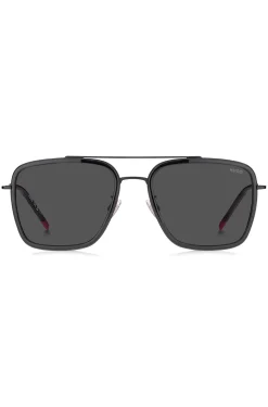 Sonnenbrille in Dunkelgrau mit Federscharnieren