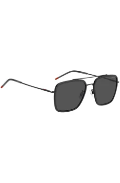 Sonnenbrille in Dunkelgrau mit Federscharnieren