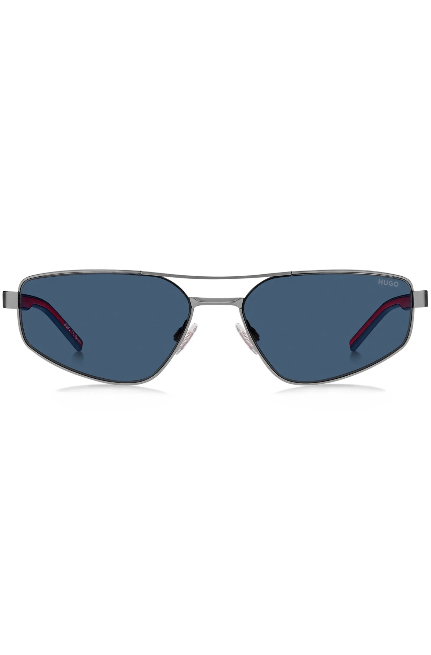 Sonnenbrille mit Doppelsteg und ausgestanztem Logo