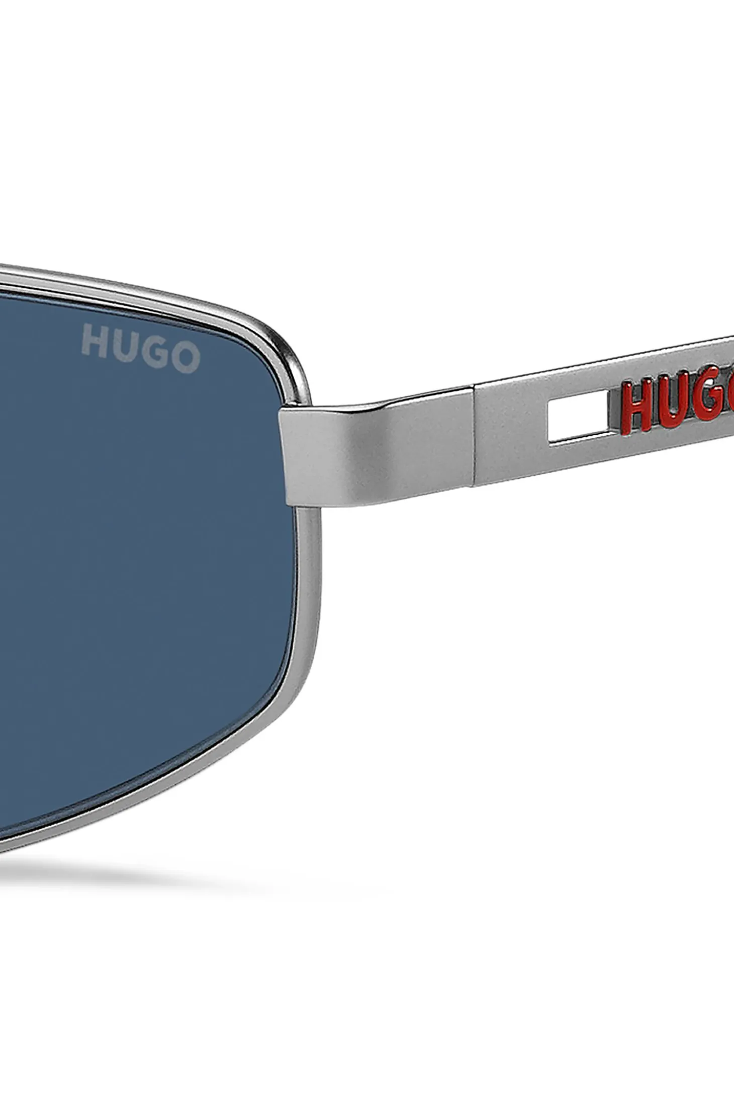 Sonnenbrille mit Doppelsteg und ausgestanztem Logo