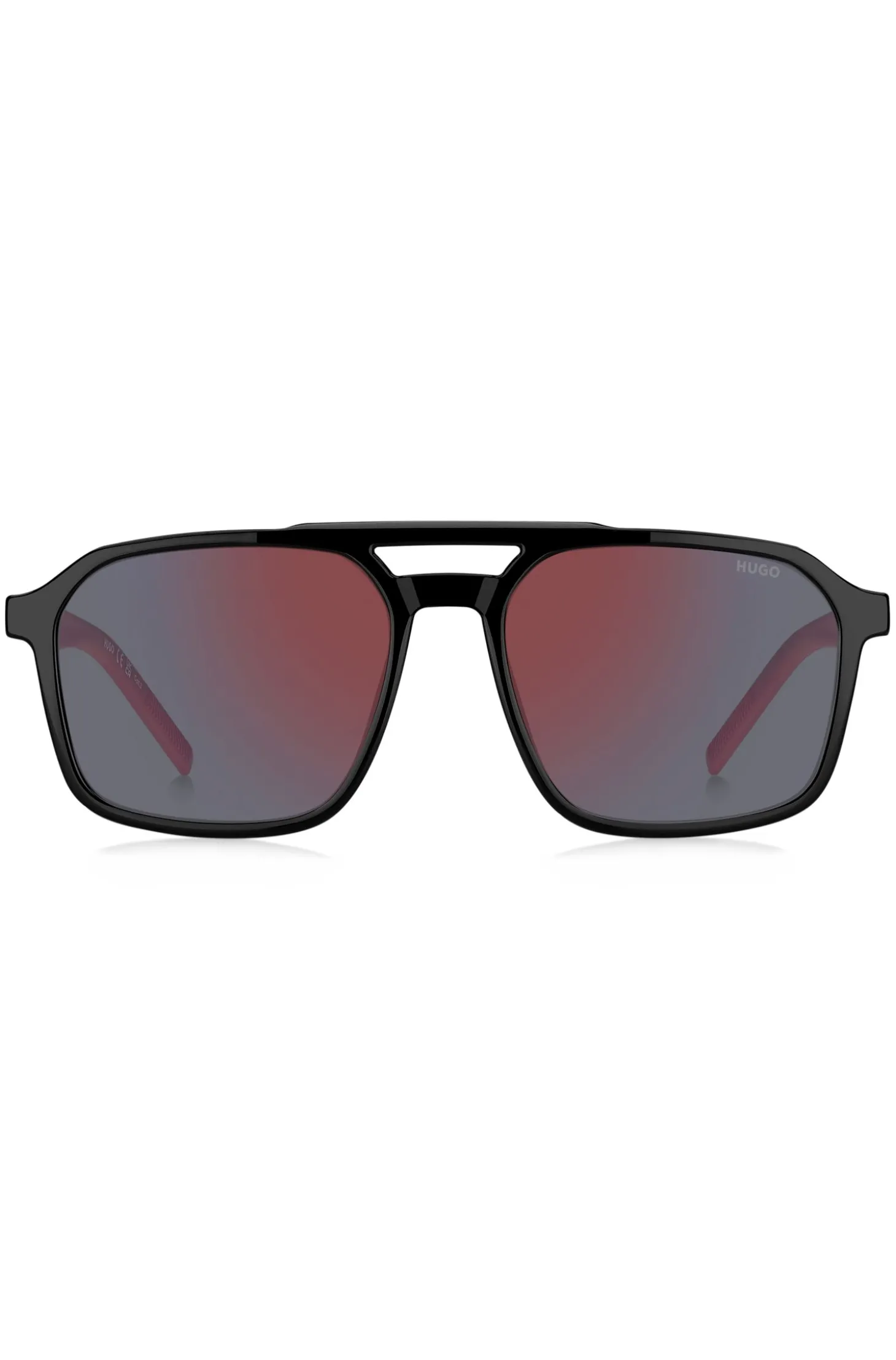 Sonnenbrille mit Doppelsteg und zweifarbigen Bügeln