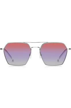 Sonnenbrille mit Doppelsteg und mehrfarbigen Gläsern