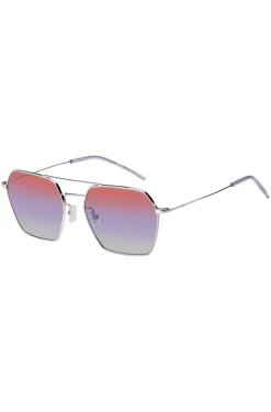 Sonnenbrille mit Doppelsteg und mehrfarbigen Gläsern