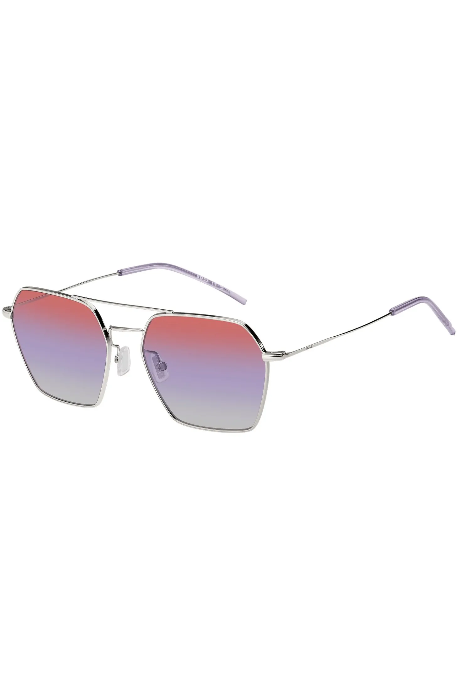 Sonnenbrille mit Doppelsteg und mehrfarbigen Gläsern