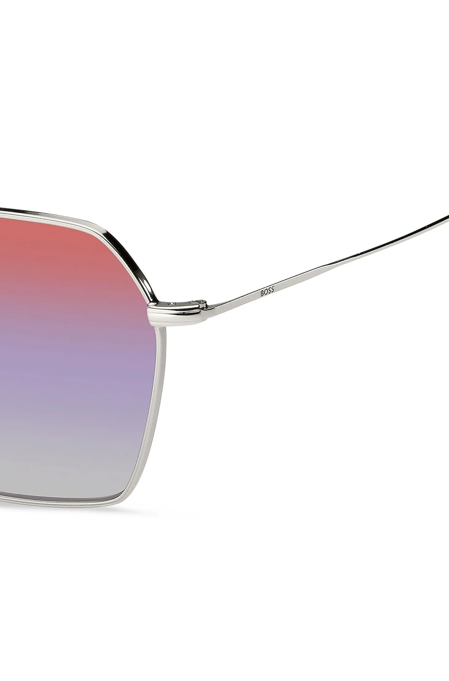 Sonnenbrille mit Doppelsteg und mehrfarbigen Gläsern