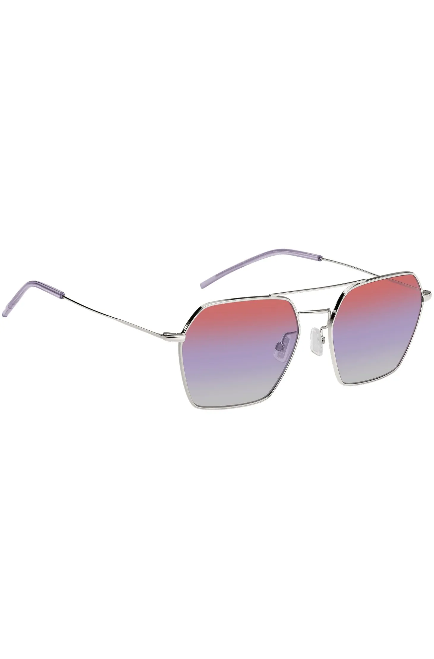 Sonnenbrille mit Doppelsteg und mehrfarbigen Gläsern