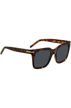 Sonnenbrille mit goldfarbenen Metalldetails und Monogramm-Muster