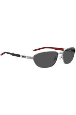 Sonnenbrille mit Metallfassung und ausgestanztem Logo