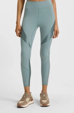 Sportive Leggings mit Mesh-Einsätzen