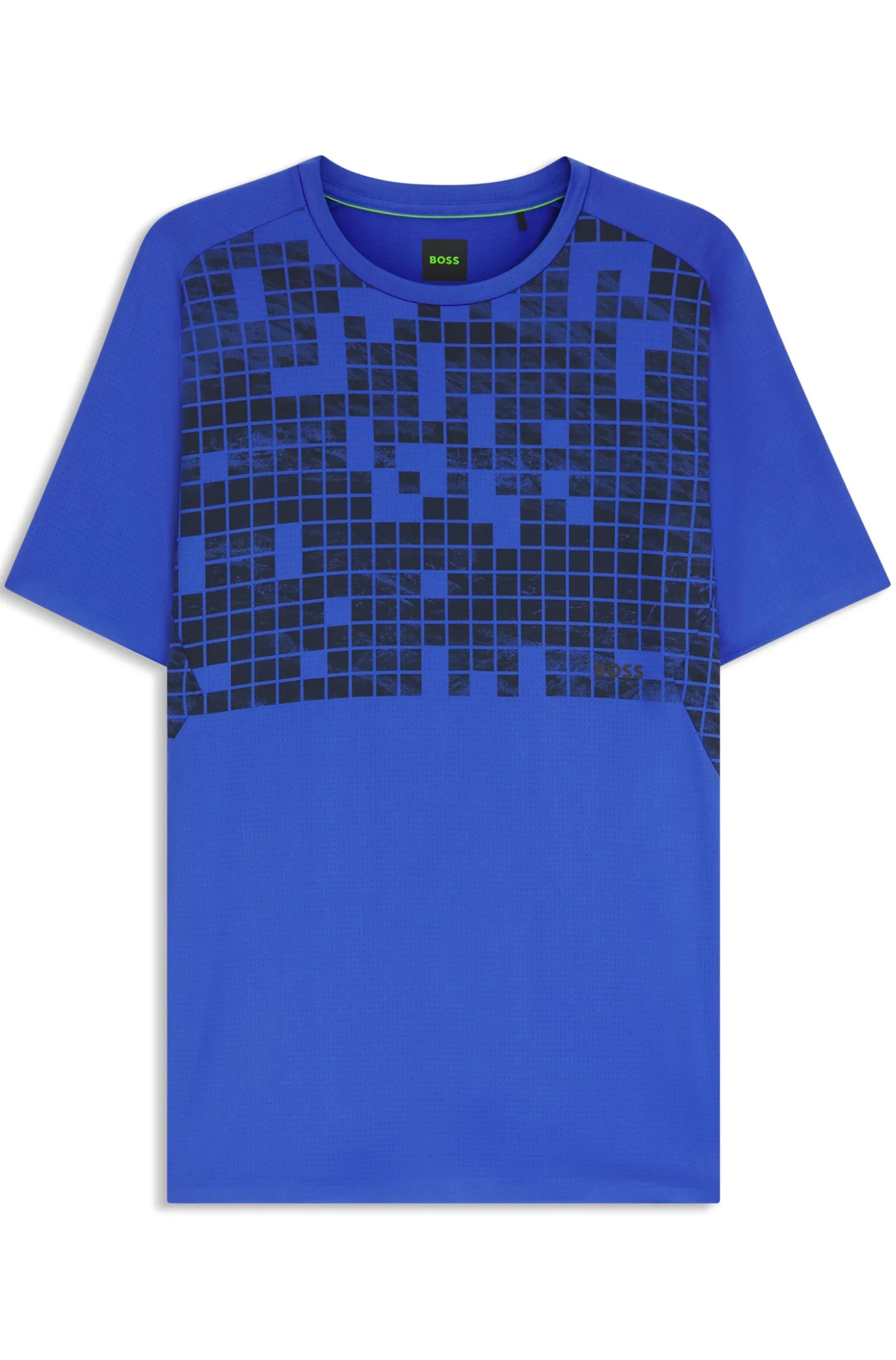 Sportives Slim-Fit T-Shirt aus bedrucktem Stretch-Mesh