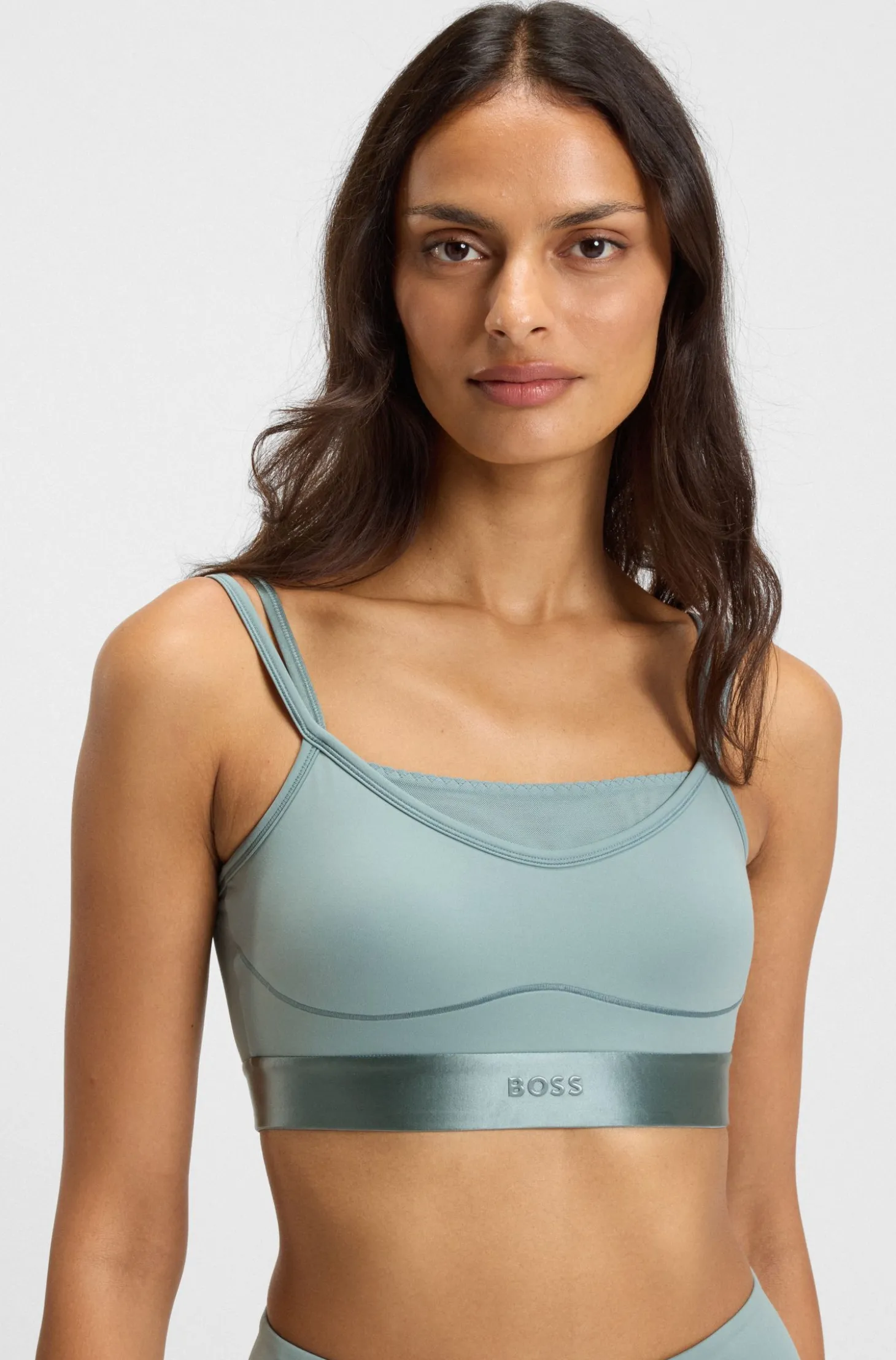 Sportives Top mit Mesh-Einsatz