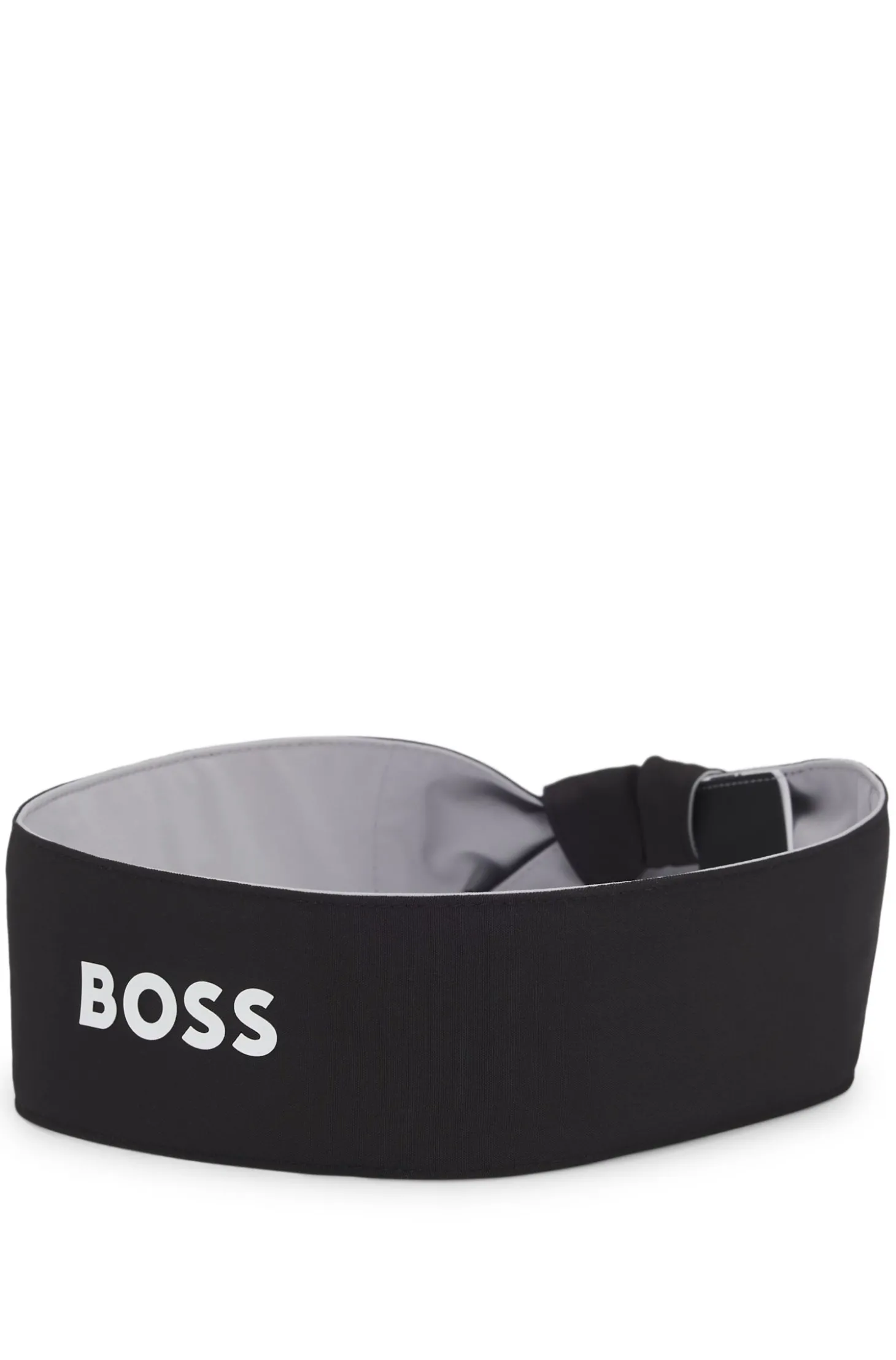 Sport-Stirnband aus Stretch-Twill mit Logo-Print