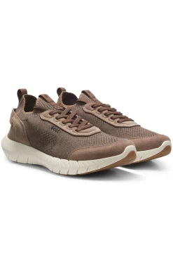Sporty slip-on trainers with suede details
