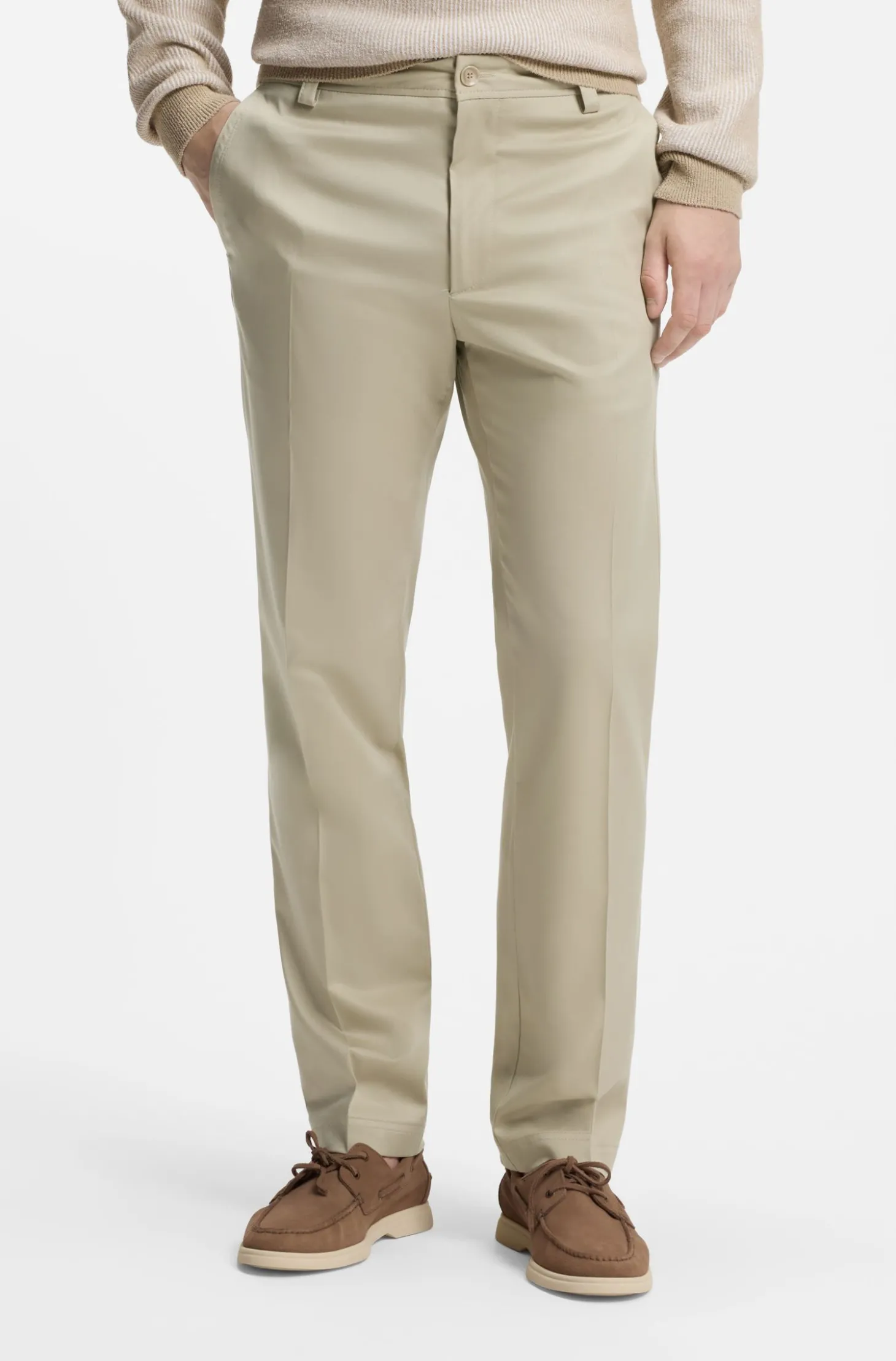 Straight-Fit Hose aus Stretch-Twill