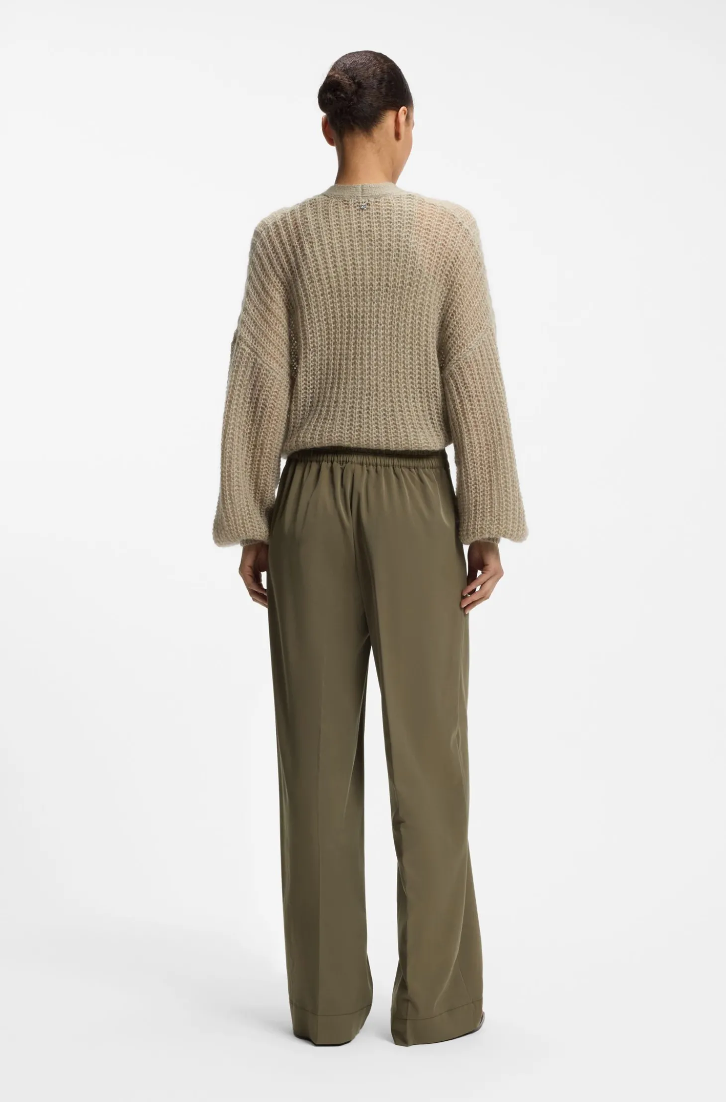 Straight-Fit Hose mit Bundfalten