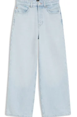 Straight-Fit Jeans aus blauem Denim