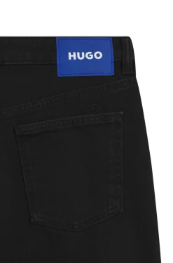Straight-Fit Jeans aus schwarzem Stretch-Denim