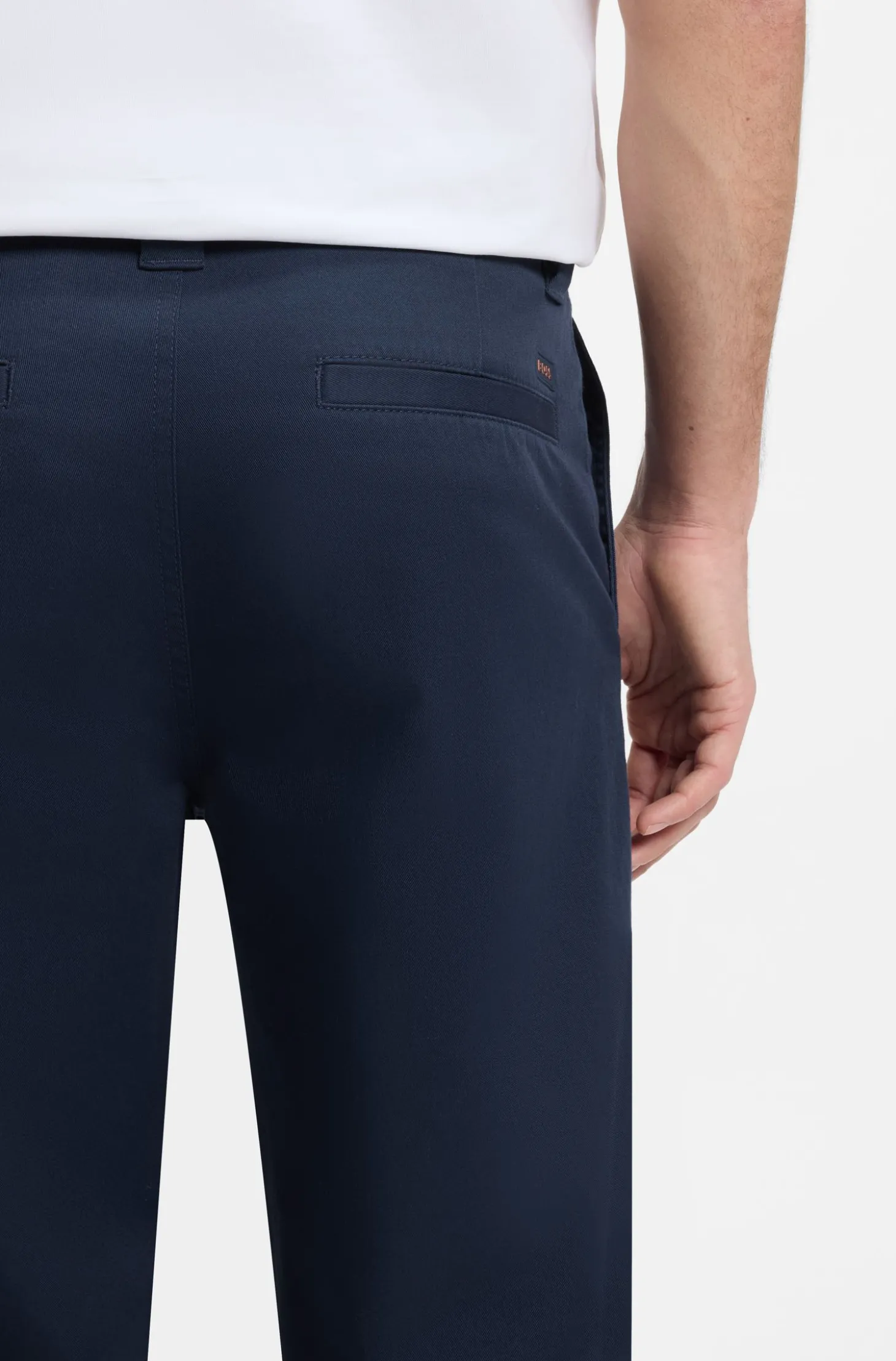 Straight-Fit Twill-Hose aus Baumwoll-Mix