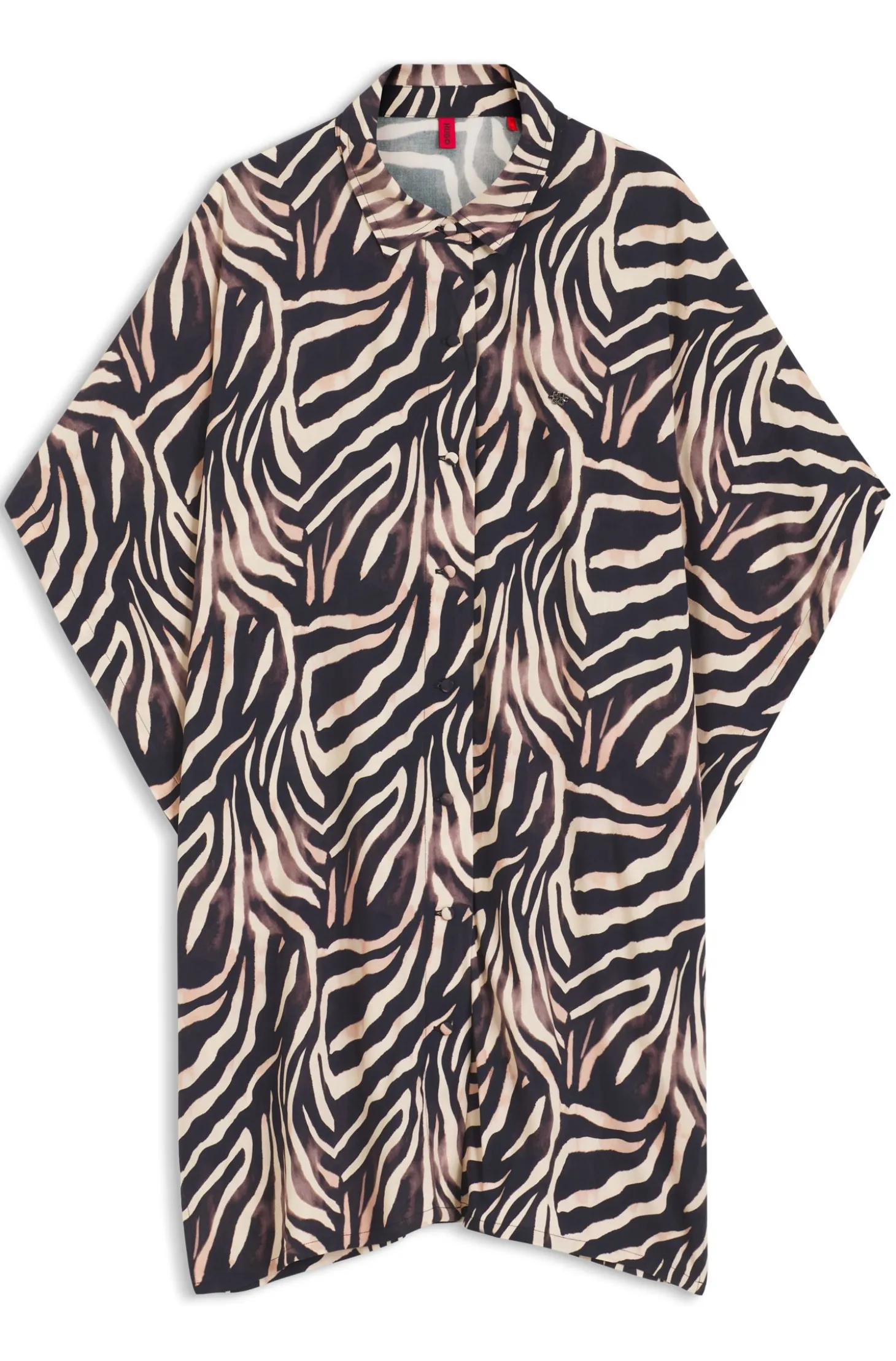 Strandkleid mit Print und Stacked-Logo-Besatz