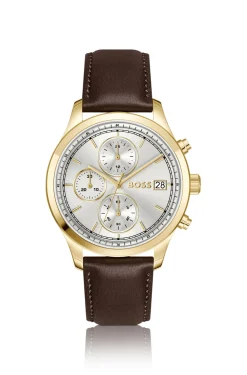 Stratus Chronograph mit braunem Lederarmband