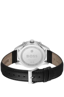 Stratus Chronograph mit schwarzem Lederarmband