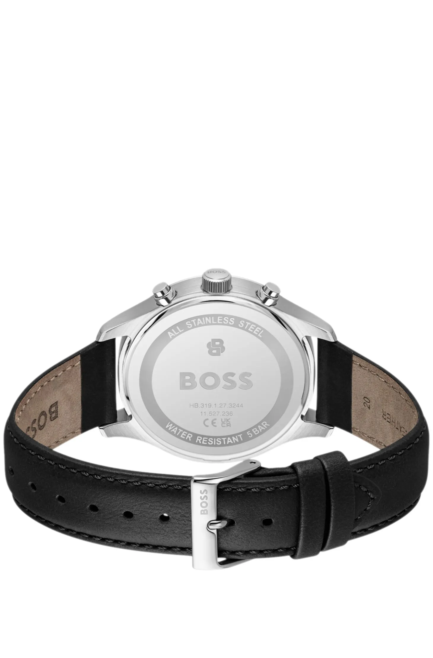 Stratus Chronograph mit schwarzem Lederarmband