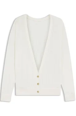 Strick-Cardigan mit Knopfverschluss hinten