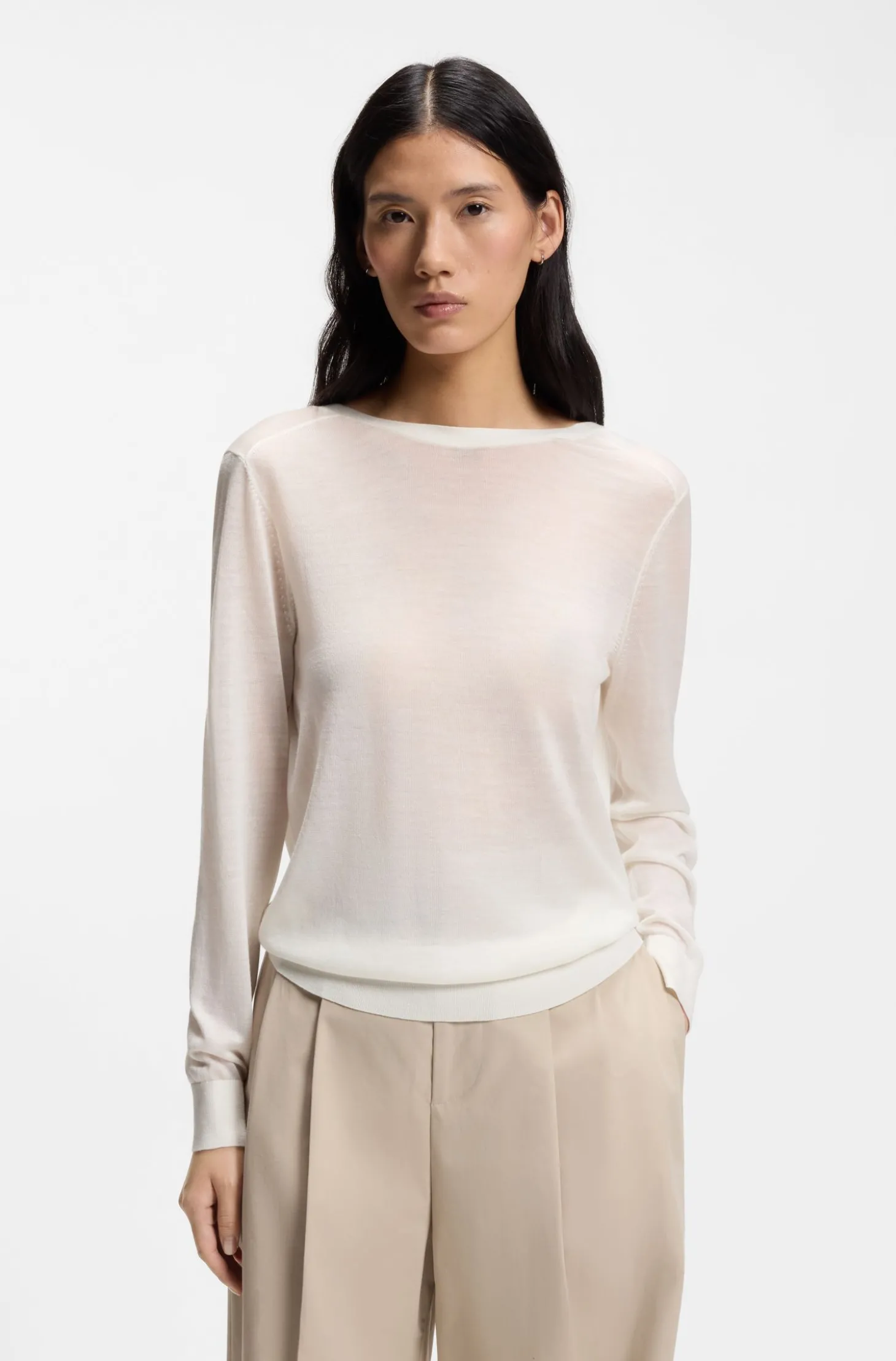 Strick-Cardigan mit Knopfverschluss hinten
