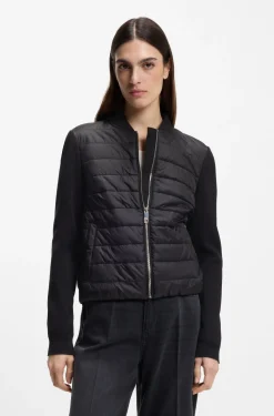Strickjacke mit wattierter Vorderseite