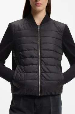 Strickjacke mit wattierter Vorderseite