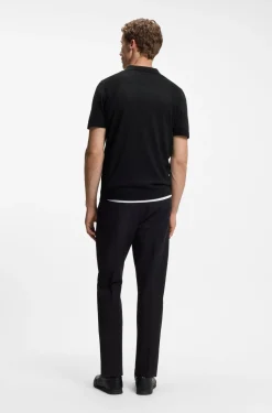 Strick-Poloshirt aus Baumwoll-Mix mit Bodymapping-Struktur