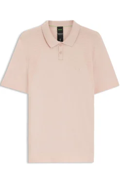 Strick-Poloshirt aus Baumwoll-Mix mit Bodymapping-Struktur