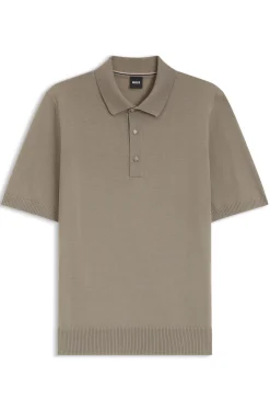 Strick-Poloshirt aus Schurwolle