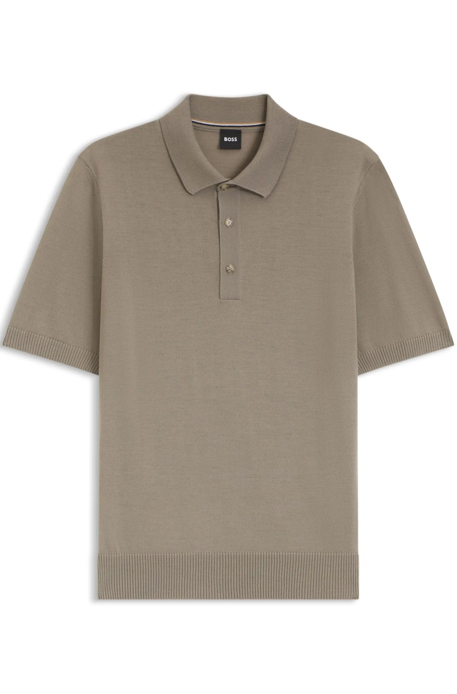 Strick-Poloshirt aus Schurwolle