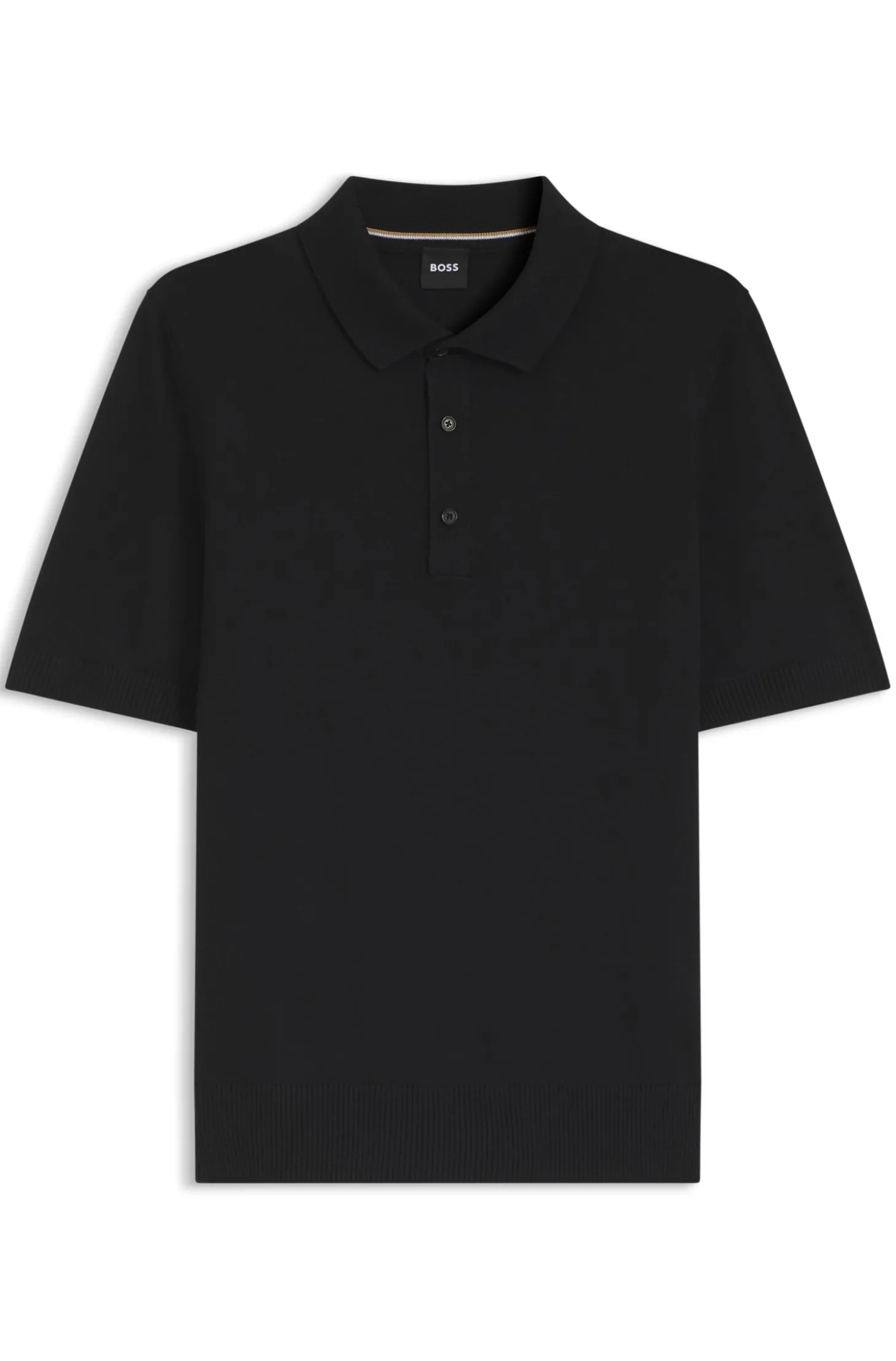 Strick-Poloshirt aus Schurwolle