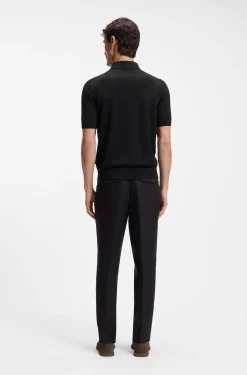 Strick-Poloshirt aus Schurwolle