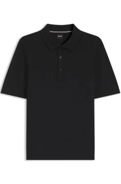Strick-Poloshirt aus Schurwolle