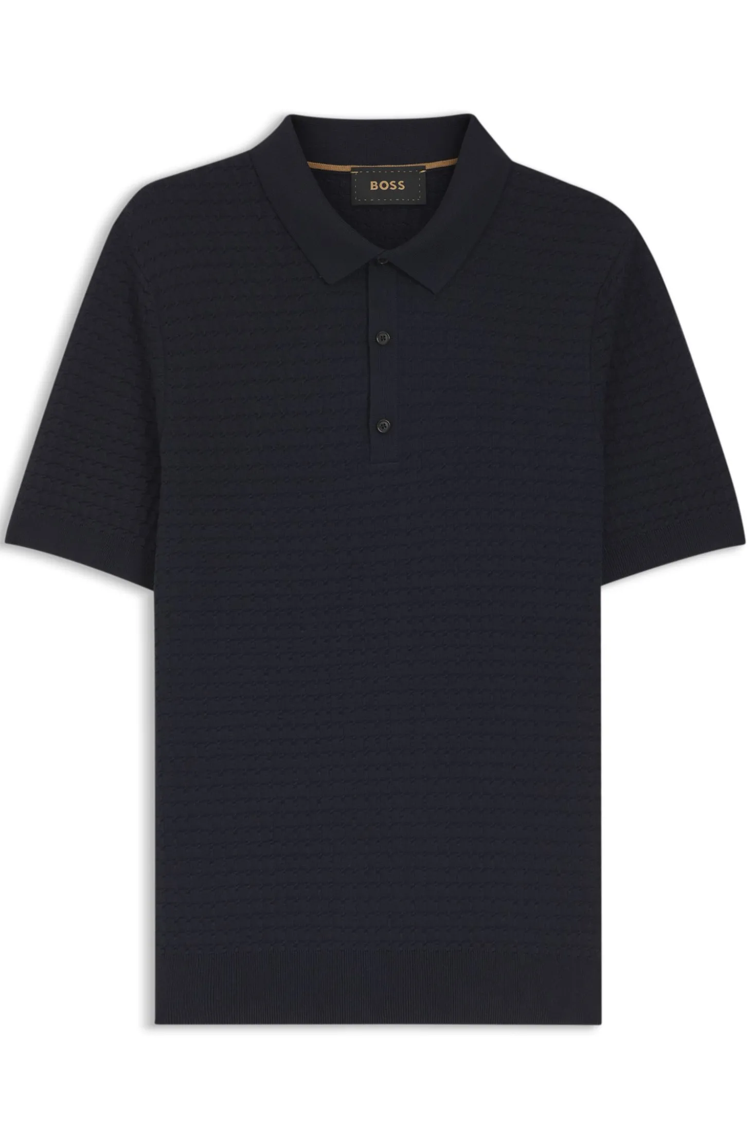 Strick-Poloshirt aus Seide und Baumwolle
