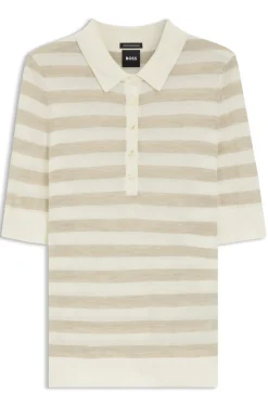 Strick-Poloshirt aus superfeiner Merinowolle